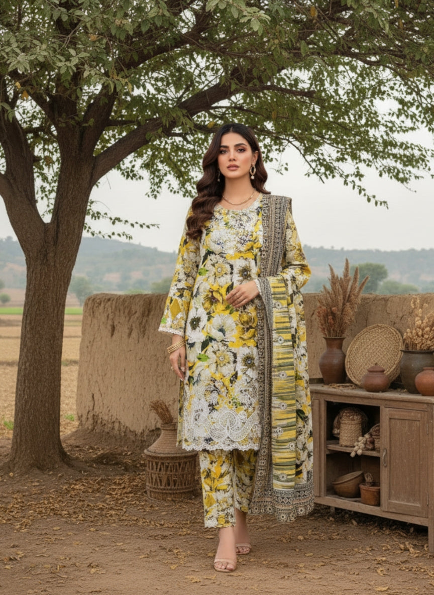 Summer Lawan print dress 6 sale